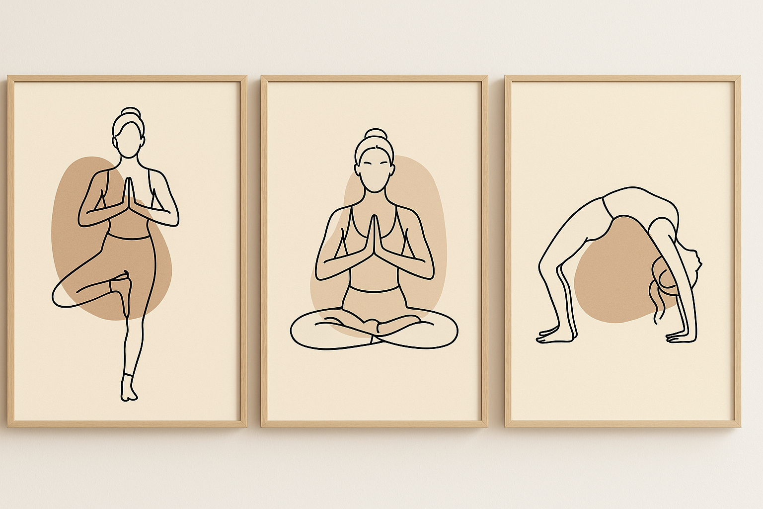 Minimalist Yoga Line Art Set