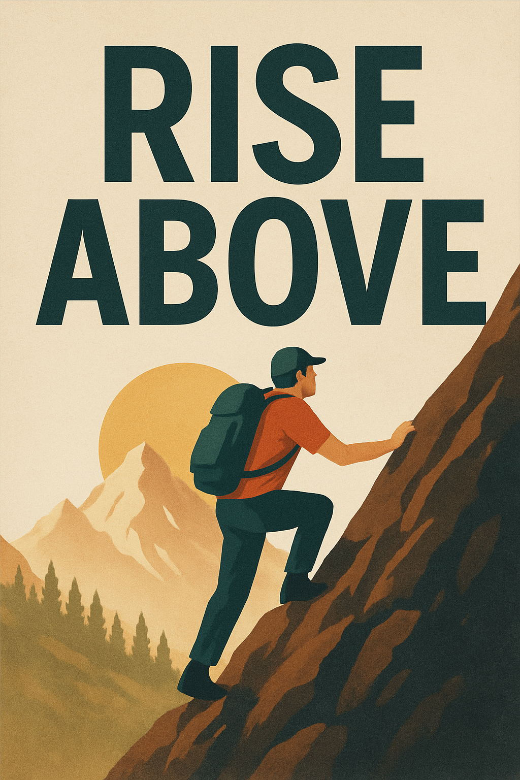 Mountain Climber Motivational Poster