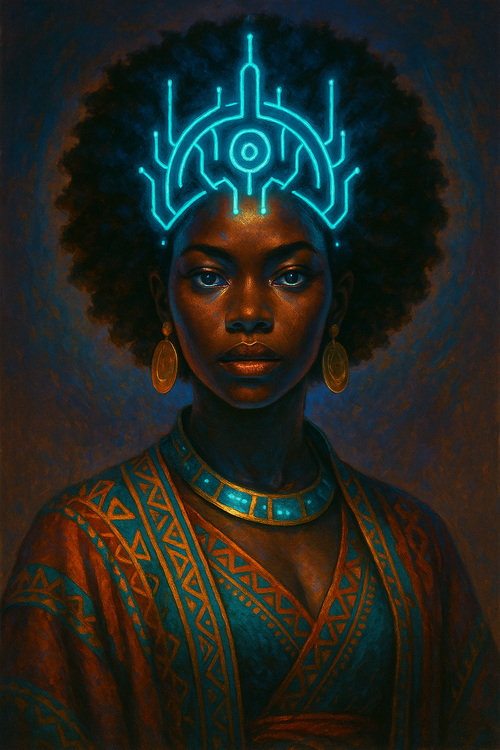 Afro-Futurism Woman Portrait